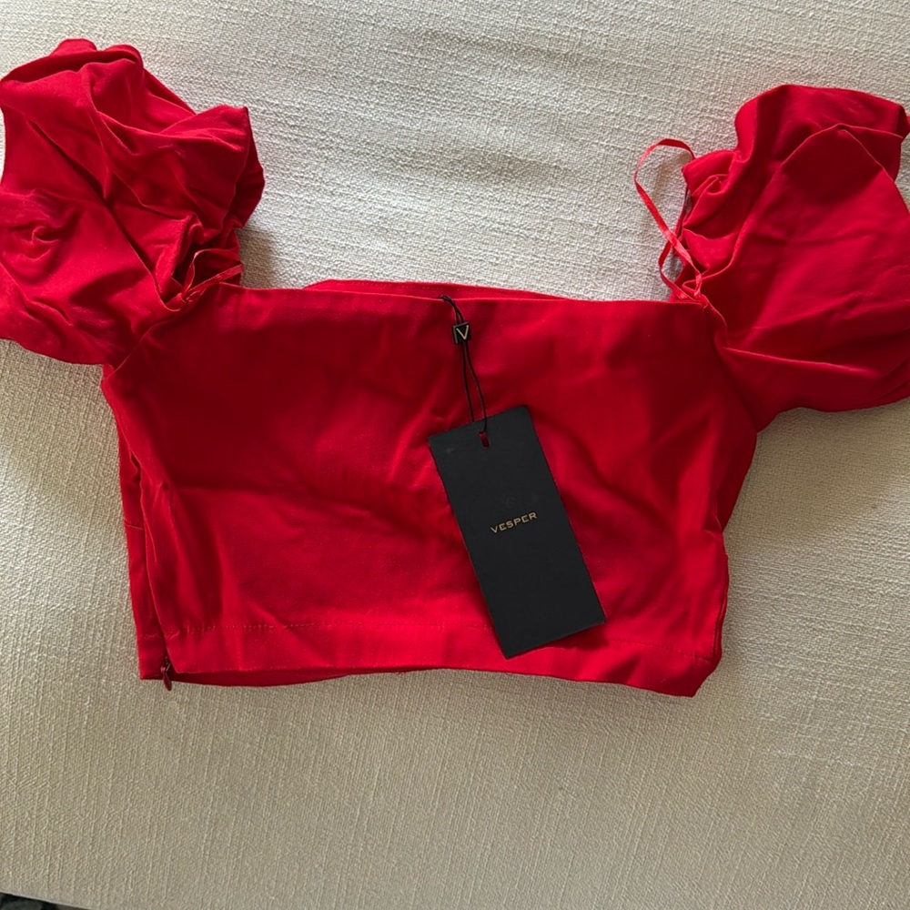 Vesper Red Crop Top